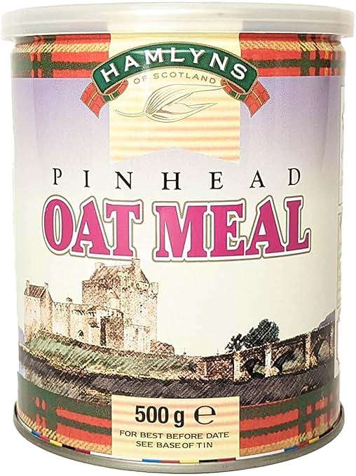 Hamlyns Scottish Steelcut Pinhead Oats, 17 Ounce Tin (Pack of 1) - Image 1