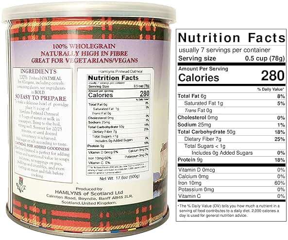Hamlyns Scottish Steelcut Pinhead Oats, 17 Ounce Tin (Pack of 1) - Image 2