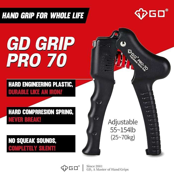 GD Grip Strength Trainer (Premium Adjustable Grip Strengthener for Forearm Training) Wrist and Forearm Strengthener - Image 2