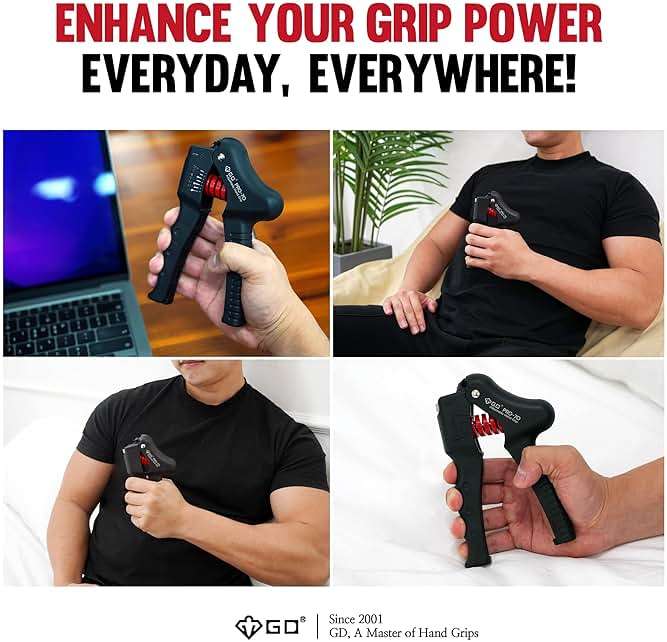 GD Grip Strength Trainer (Premium Adjustable Grip Strengthener for Forearm Training) Wrist and Forearm Strengthener - Image 7