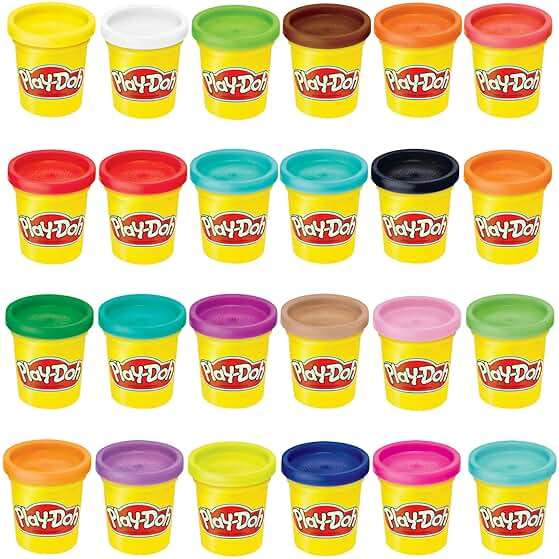 Play-Doh Modeling Compound 24-Pack Case of Colors, Non-Toxic, 3 Oz Cans of Assort. Colors, Back to School Classroom Supplies, Preschool Toys, Ages 2+ (Amazon Exclusive) - Image 1