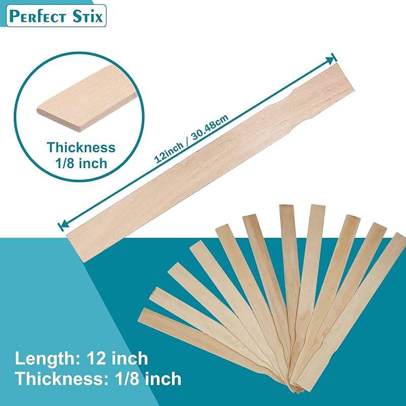 Perfect Stix - PAINT12-100 12" Wooden Paint Paddle Stirrer Sticks Length (Pack of 100) - Image 3