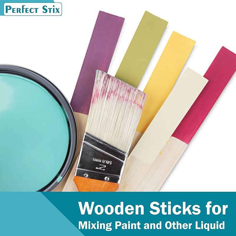Perfect Stix - PAINT12-100 12" Wooden Paint Paddle Stirrer Sticks Length (Pack of 100) - Image 5