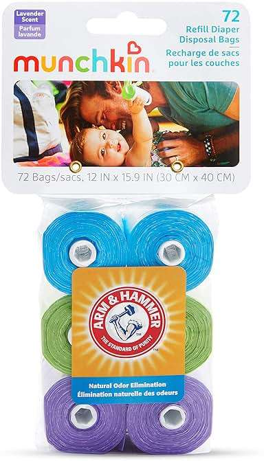 Munchkin® Arm and Hammer Diaper Bag Refills, 6 Pack, 72 Lavender Scented Bags - Image 6