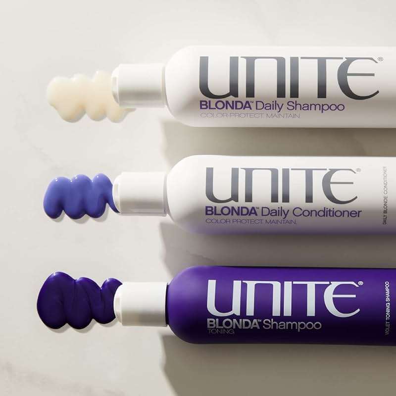 UNITE Hair - BLONDA Toning Shampoo - Purple Formula to Neutralize Brassiness & Brighten Blonde Tones - Ideal for Highlighted & Color-Treated Hair, 8 Fl Oz - Image 6