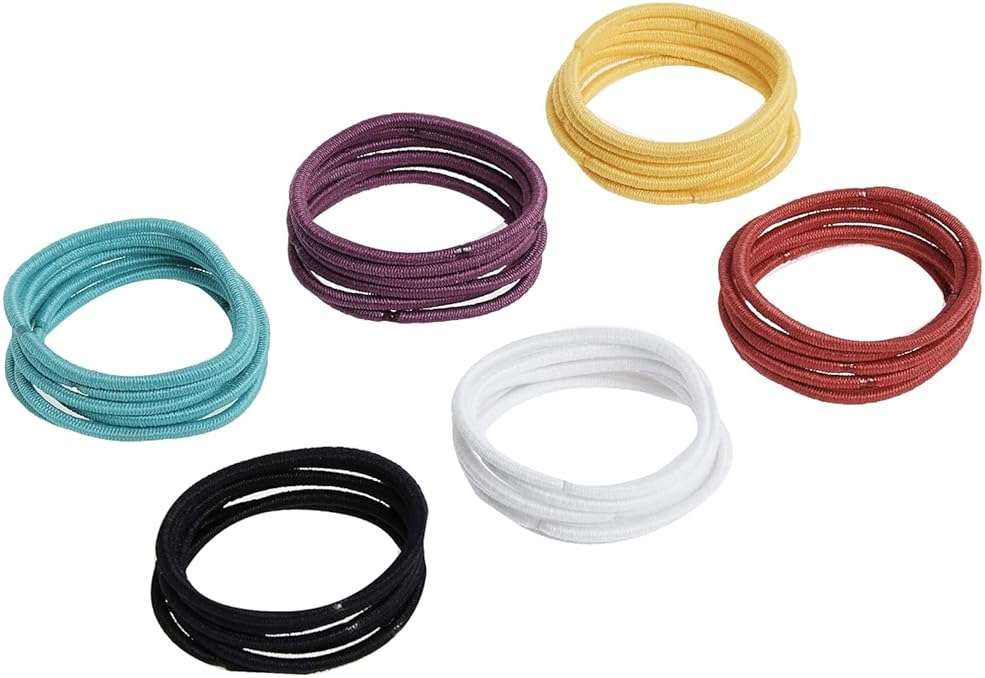 Goody Ouchless Hair Elastics 36-Count Brooke Assorted | No-Damage Ponytail Holders with Strong Tangle-Free Grip | Soft No-Pull Hair Ties for Fine to Medium Hair for Women & Men - Image 3