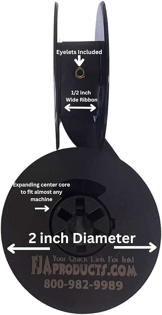 FJA Products Universal Typewriter Ribbons with Eyelets Combo Pack - 1/2" Wide Ribbon On 2 Inch Spool - Image 4