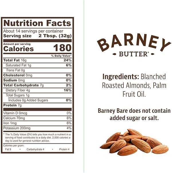 Barney Butter Almond Butter, Bare Smooth, 16 Ounce Jar, No Added Sugar or Salt, Skin-Free Almonds, No Stir, Non-GMO, Gluten Free, Keto, Paleo, Vegan - Image 5