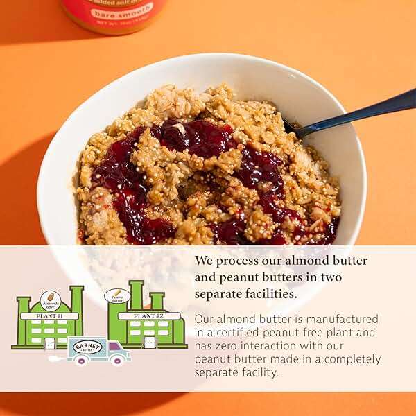Barney Butter Almond Butter, Bare Smooth, 16 Ounce Jar, No Added Sugar or Salt, Skin-Free Almonds, No Stir, Non-GMO, Gluten Free, Keto, Paleo, Vegan - Image 6