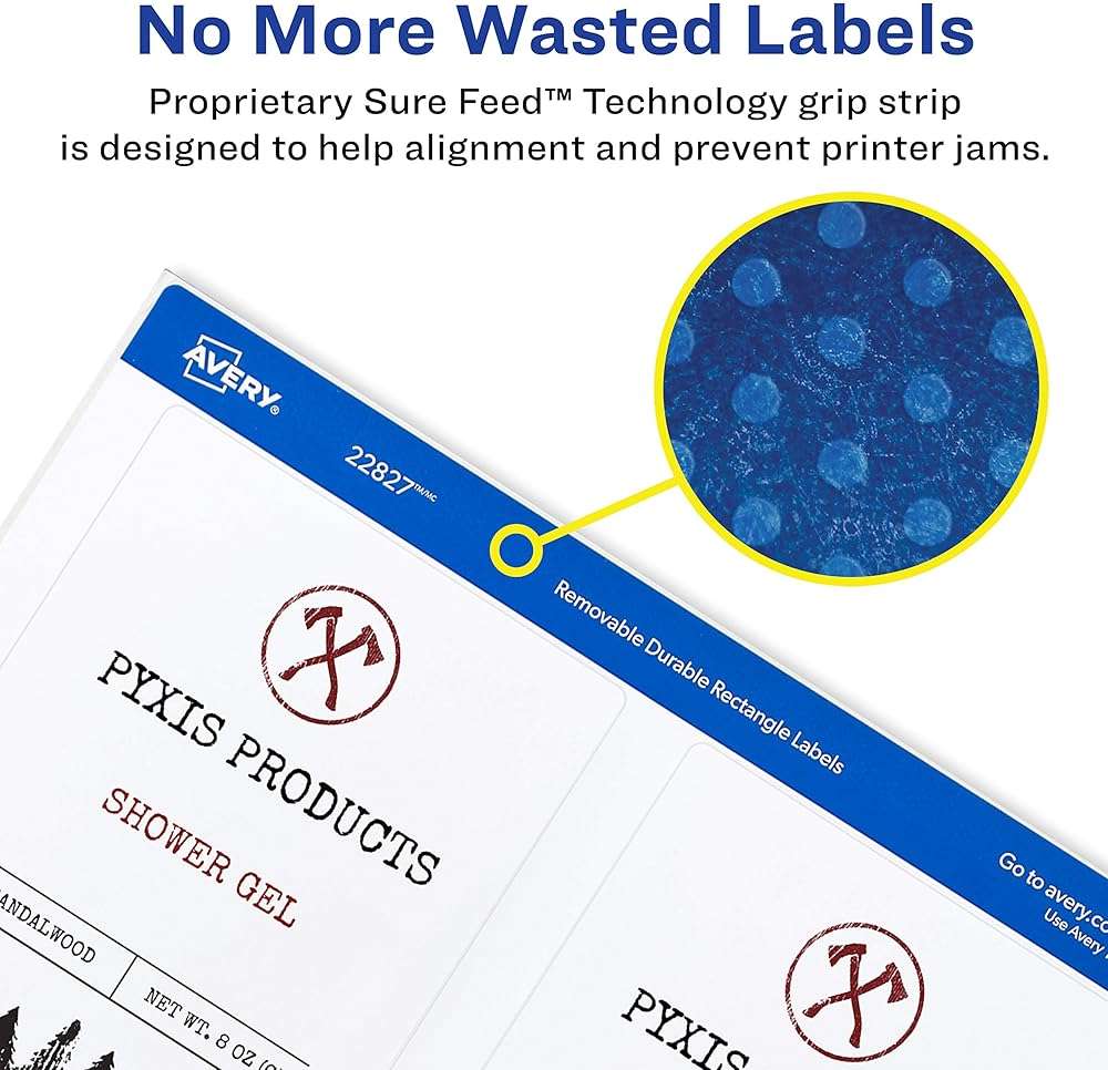 Avery Printable Blank Rectangle Labels, 3.5" x 4.75", White, 32 Customizable Labels (22827) - Image 5
