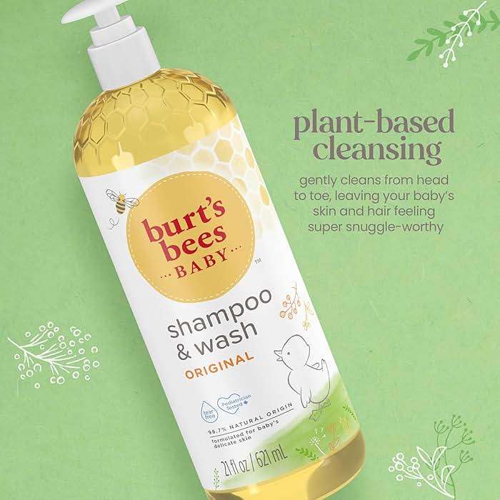 Baby Shampoo & Wash, Burt's Bees Tear Free Soap, Baby Care, Original, 21 Ounce (Packaging May Vary) - Image 2