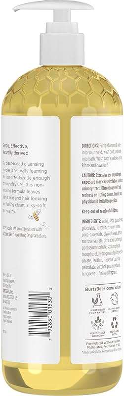 Baby Shampoo & Wash, Burt's Bees Tear Free Soap, Baby Care, Original, 21 Ounce (Packaging May Vary) - Image 13