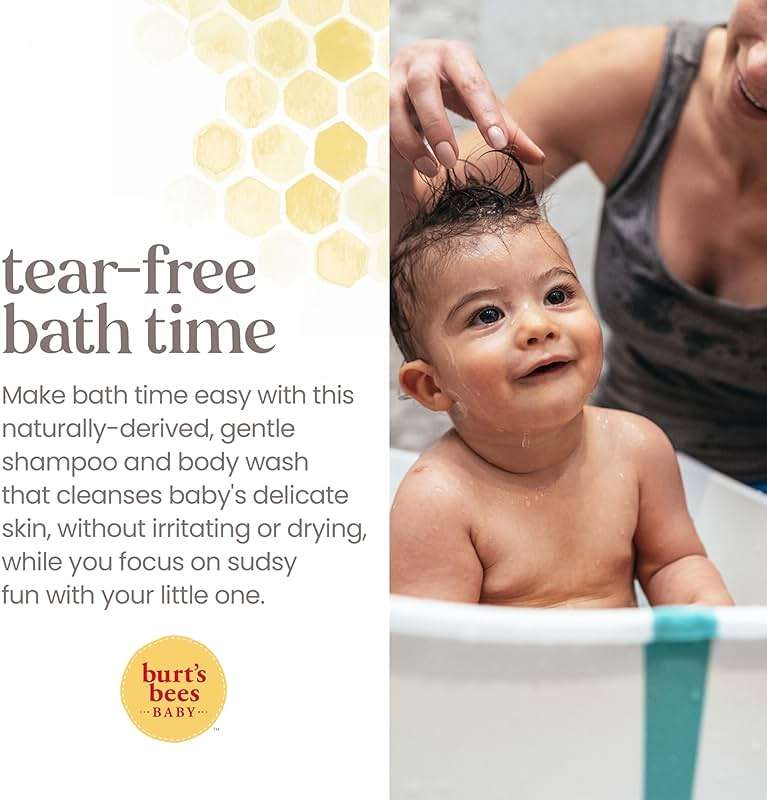Baby Shampoo & Wash, Burt's Bees Tear Free Soap, Baby Care, Original, 21 Ounce (Packaging May Vary) - Image 5