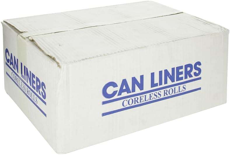 Spectrum C334016N HDPE Institutional Trash Can Liner, 33 gallon Capacity, 40" Length x 33" Width x 16 micron Thick, Natural (Case of 250) - Image 1