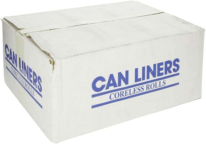 Spectrum CP386017N HDPE Institutional Trash Can Liner, 60 Gallon Capacity, 60" Length x 38" Width x 17 Micron Thick, Natural (Case of 200) - Image 1