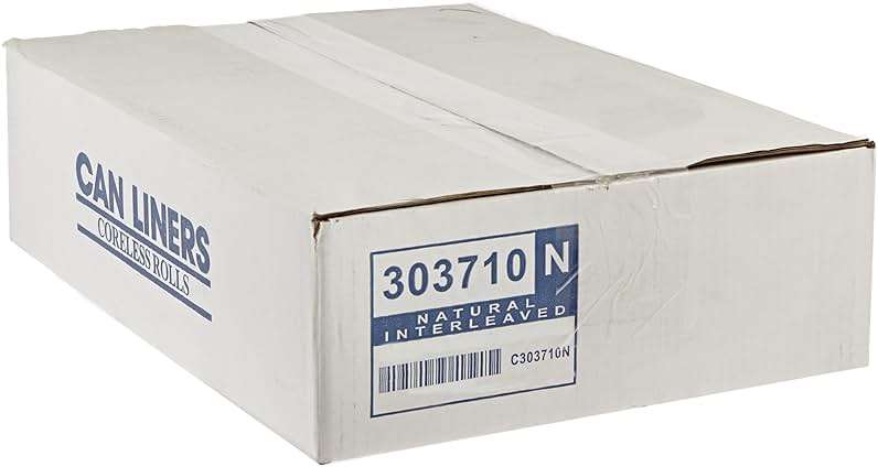 Spectrum CP303710N HDPE Institutional Trash Can Liner, 20-30 Gallon Capacity, 37" Length x 30" Width x 10 Micron Thick, Natural (Case of 500) - Image 1