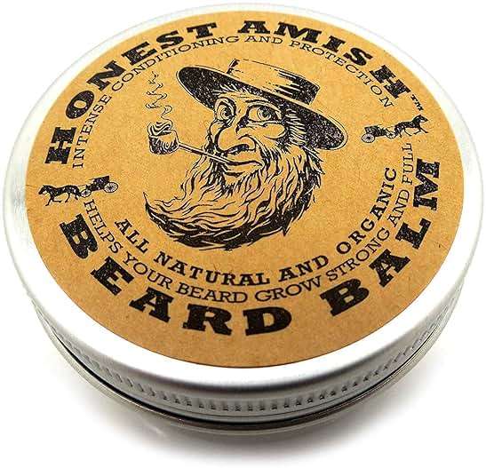 Honest Amish Beard Balm Leave-in Conditioner - Made with only Natural and Organic Ingredients - 2 Ounce Tin - Image 1