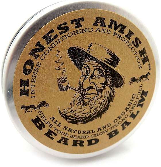 Honest Amish Beard Balm Leave-in Conditioner - Made with only Natural and Organic Ingredients - 2 Ounce Tin - Image 2