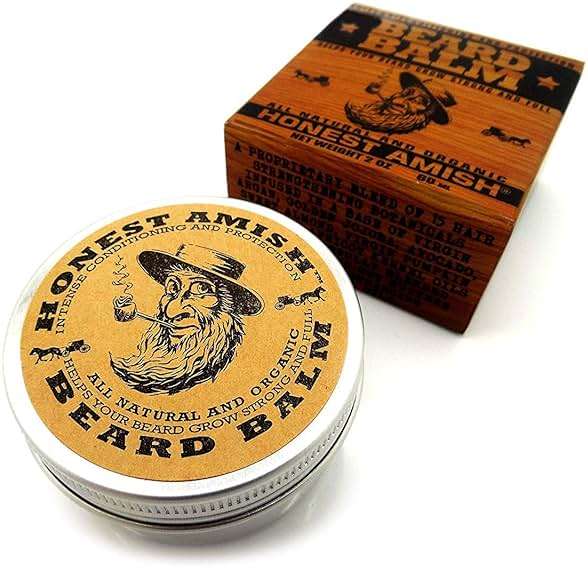 Honest Amish Beard Balm Leave-in Conditioner - Made with only Natural and Organic Ingredients - 2 Ounce Tin - Image 3
