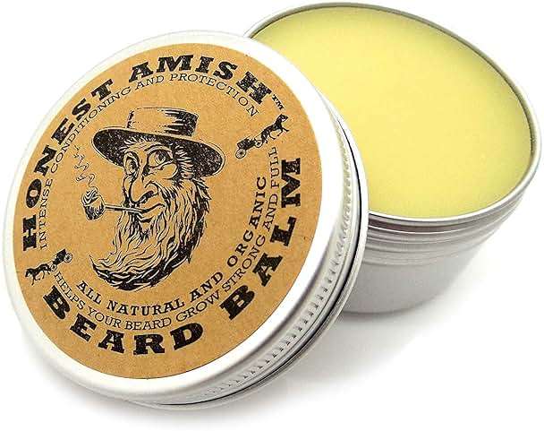 Honest Amish Beard Balm Leave-in Conditioner - Made with only Natural and Organic Ingredients - 2 Ounce Tin - Image 4