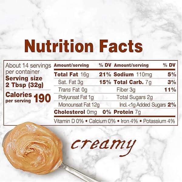 Earth Balance Creamy Peanut Butter and Flaxseed Spread, Vegan and Gluten Free, 16 oz - Image 2