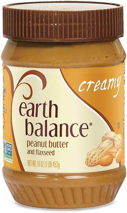 Earth Balance Creamy Peanut Butter and Flaxseed Spread, Vegan and Gluten Free, 16 oz - Image 6