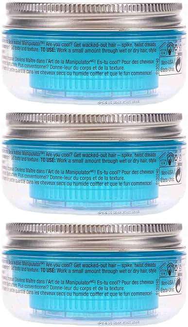 TIGI Bed Head Manipulator Hair Putty 3-Pack – Firm Hold Paste, Hair Styling Products for Women and Men, Frizz Control, Anti-Humidity, Tropical Fruit Fragrance, 2.01 Oz Ea - Image 5