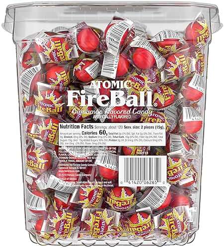 Wonka Atomic Fireball, Candy, Cinnamon Flavor, Individually Wrapped, 7.5 g (240 ct) - Image 7
