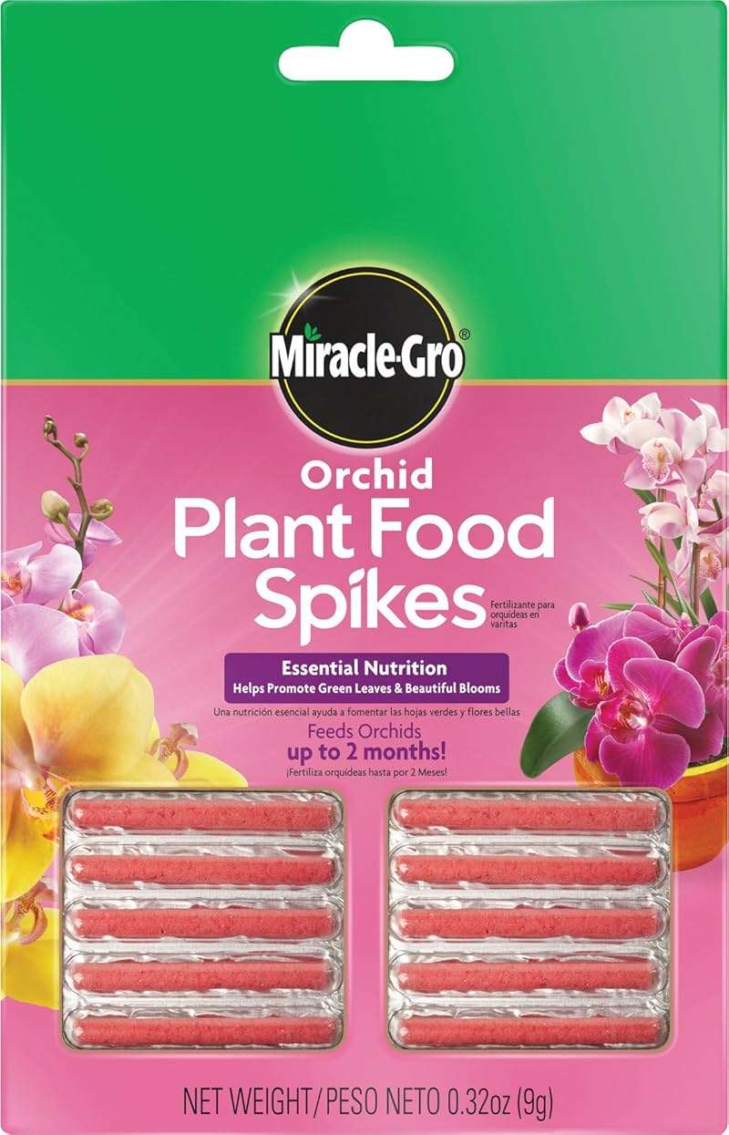 Miracle-Gro Orchid Plant Food Spikes - Indoor Plant Fertilizer Sticks for Potted Orchids, Feeds for up to 2 Months, 10 Spikes - Image 1