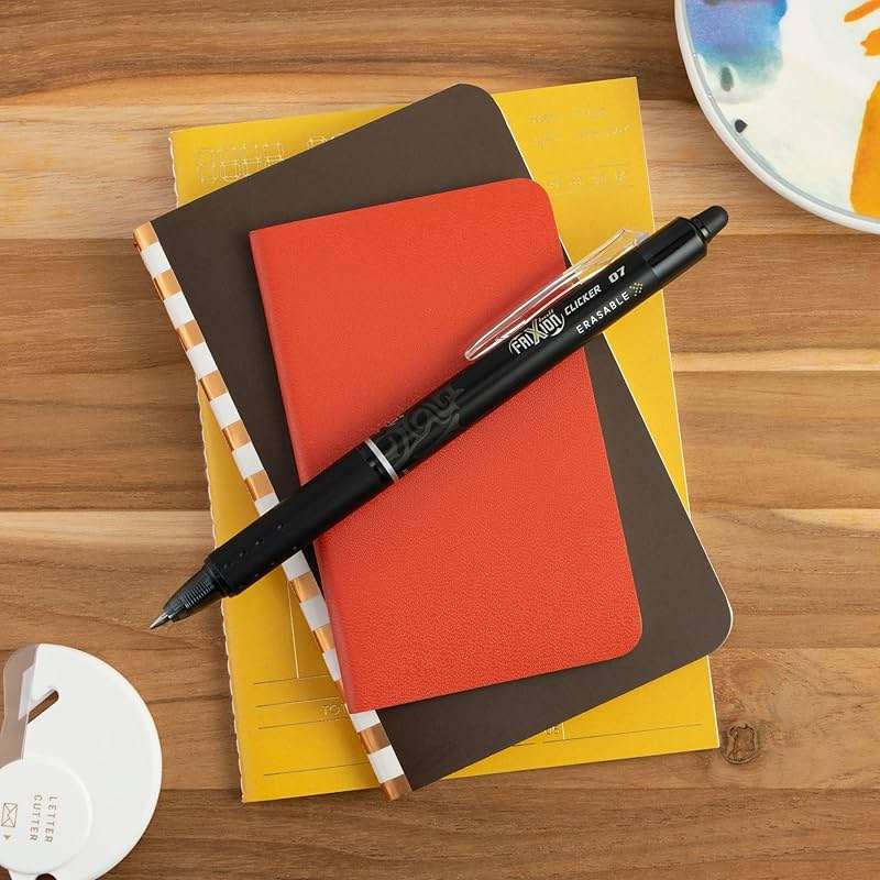PILOT FriXion Clicker Erasable Pens, Refillable & Retractable Gel Ink Pens, Fine Point 0.7 mm, Black Ink, 3-Pack - Ideal for School, Journaling, & Office Writing - Image 6