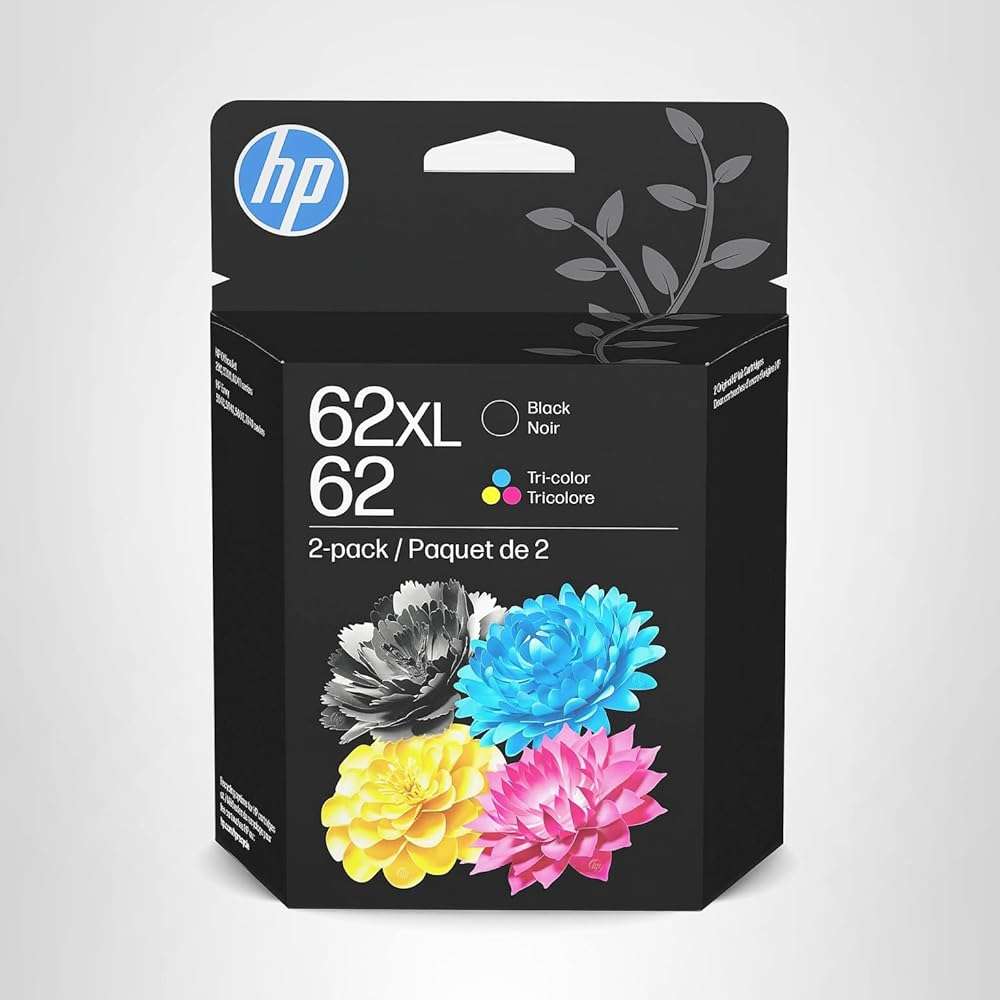 HP 62 Ink Cartridge, Black XL and Tri-Color (Black XL + CMY) - Image 10