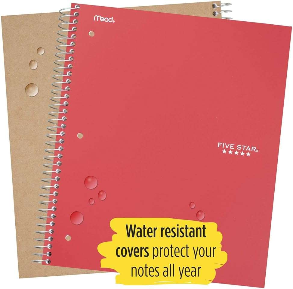 Five Star Spiral Notebooks, 1 Subject, College Ruled Paper, 100 Sheets, 11" x 8-1/2", Color Selected For You, 1 Count (06206) - Image 6
