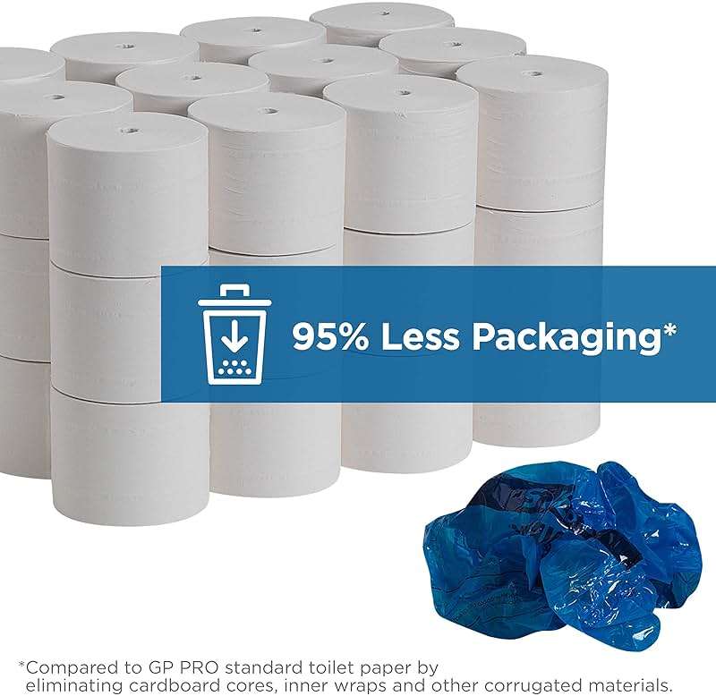 Georgia-Pacific Compact Coreless 2-Ply Recycled Toilet Paper by GP PRO (Georgia-Pacific), 19375, 1,000 Sheets Per Roll, 36 Rolls Per Case - Image 7