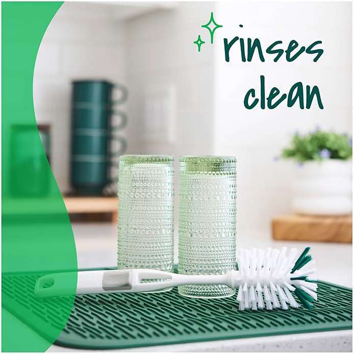 Scotch-Brite Glass and Water Bottle Brush, Long-Lasting, Safe on Glassware, Shaker Bottles, Food Processors, & More, Non-Slip Handle, Durable, Reusable, Clean in Top Rack of Your Dishwasher - Image 8
