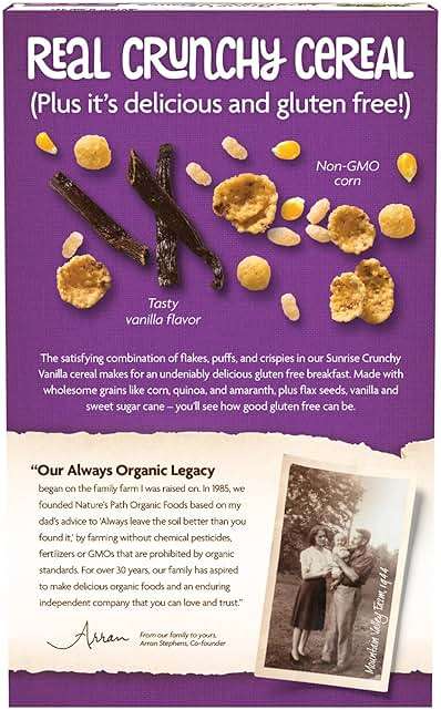 Natures Path, Cereal Sunrise Crunchy Vanilla Gluten Free Organic, 10.6 Ounce - Image 5
