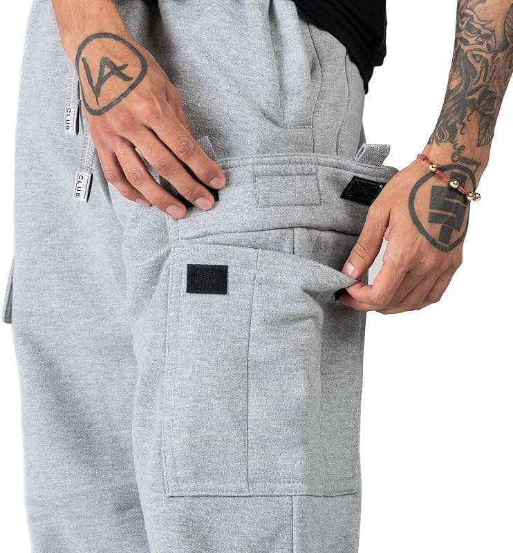 Pro Club Men's Heavyweight Fleece Cargo Pants - Image 3