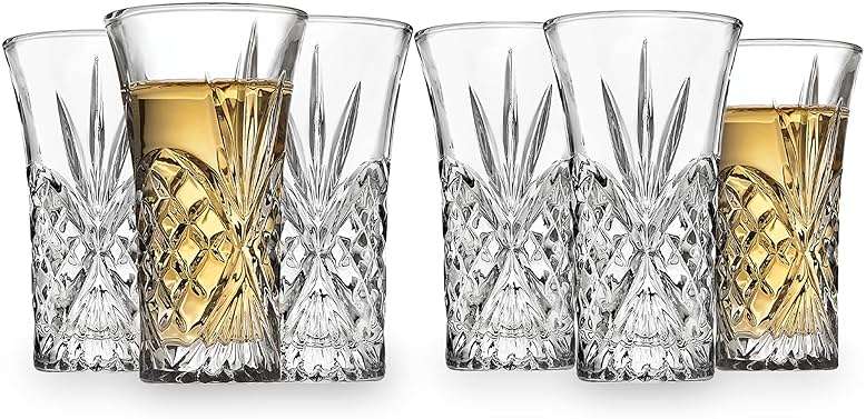 Godinger Shot Glasses, Shot Drinking Glasses, Glass Shooters, Set of 6 - Image 1