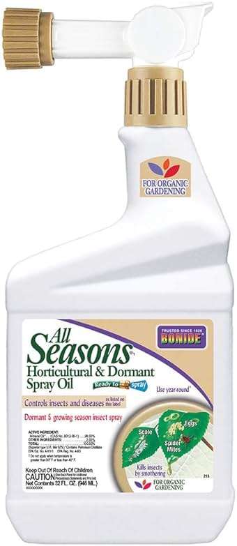 Bonide All Seasons Horticultural & Dormant Spray Oil, 32 oz Ready-to-Spray, Disease Prevention and Insect Killer for Organic Gardening - Image 1