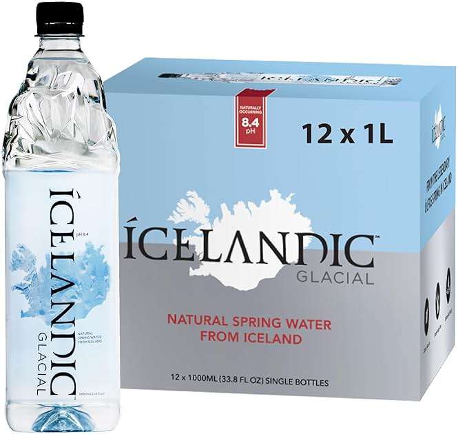 Icelandic Glacial Natural Spring Alkaline Water, 33.81 Fl Oz (Pack of 12), 405.6 Fl Oz - Image 1
