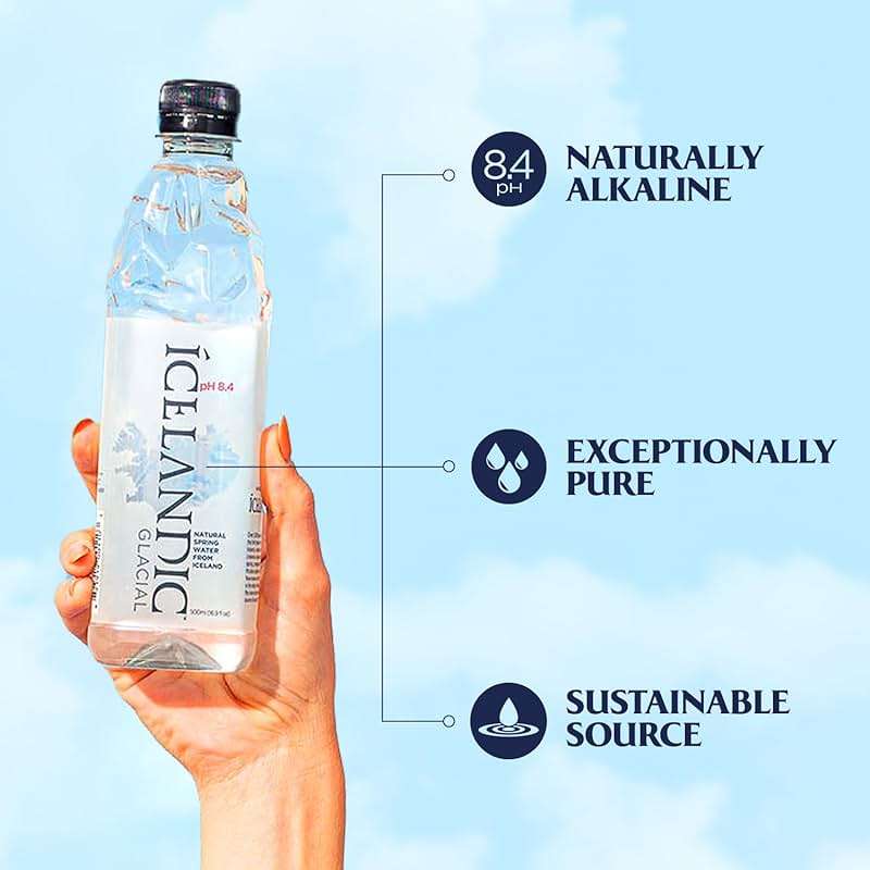 Icelandic Glacial Natural Spring Alkaline Water, 33.81 Fl Oz (Pack of 12), 405.6 Fl Oz - Image 2