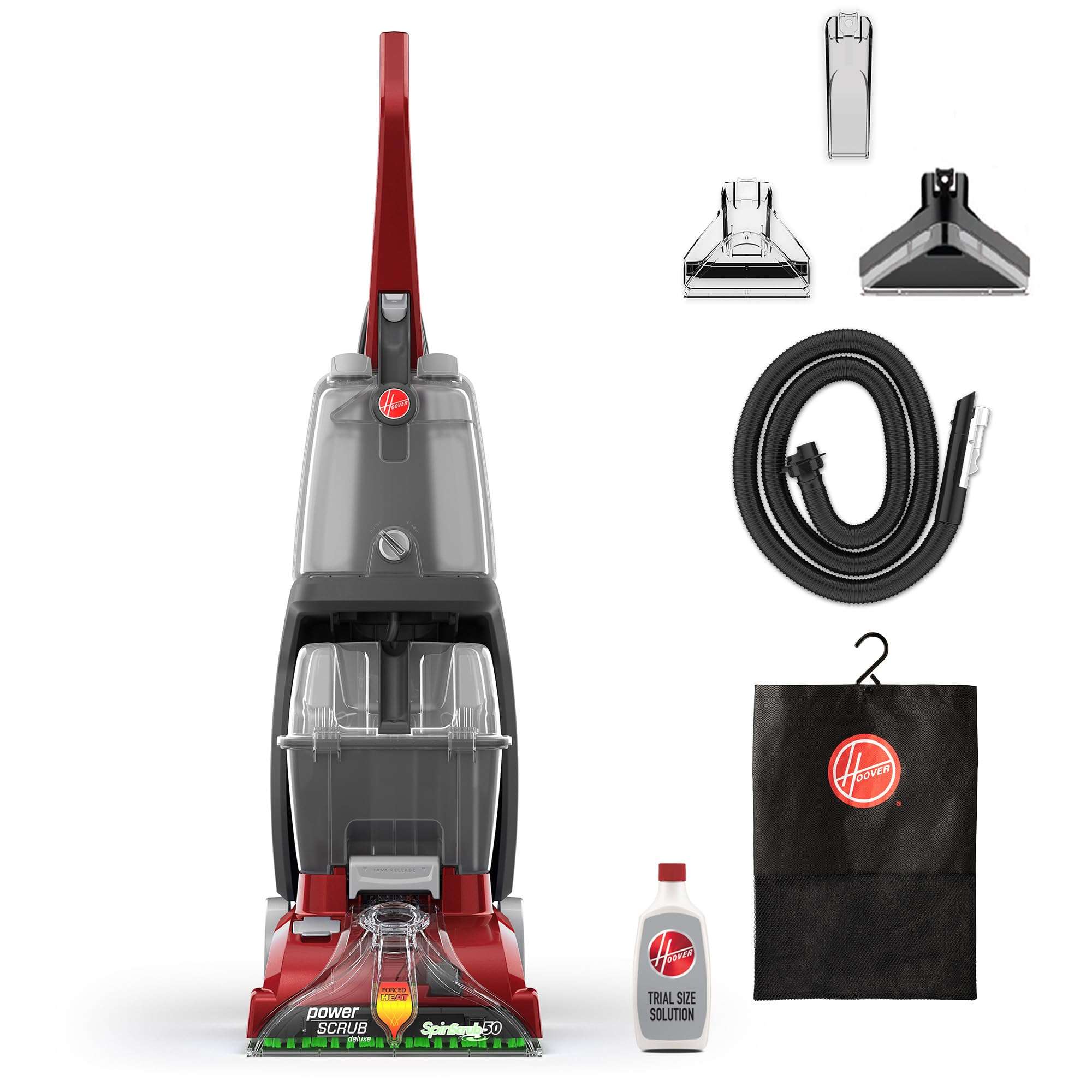 Hoover PowerScrub Deluxe Carpet Cleaner Machine, Deep Cleaning Carpet Shampooer Machine, SpinScrub Brushes, HeatForce Drying, Pet & Upholstery Tools, Pair with Hoover Carpet Cleaner Solution - Image 1