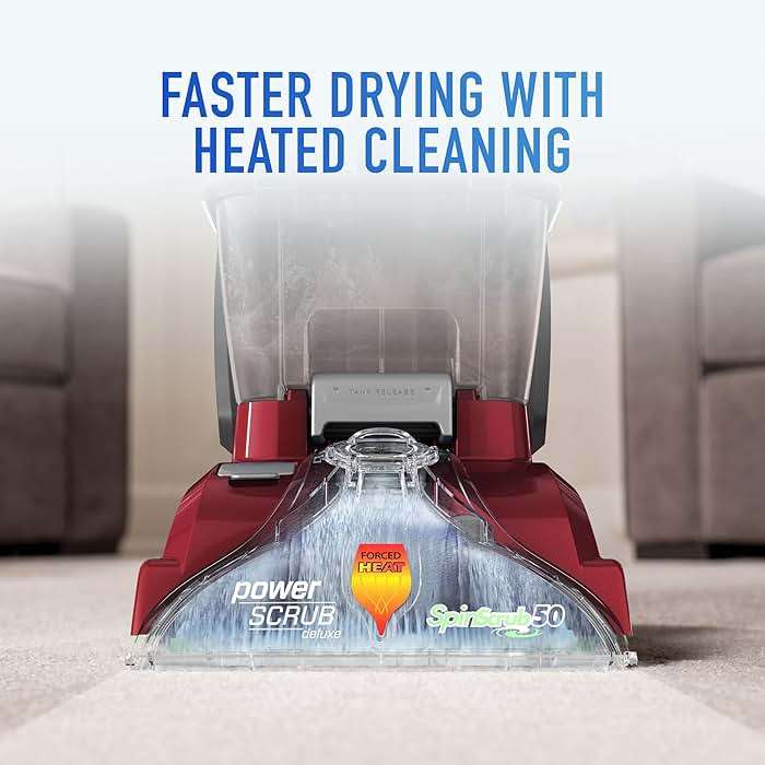 Hoover PowerScrub Deluxe Carpet Cleaner Machine, Deep Cleaning Carpet Shampooer Machine, SpinScrub Brushes, HeatForce Drying, Pet & Upholstery Tools, Pair with Hoover Carpet Cleaner Solution - Image 3