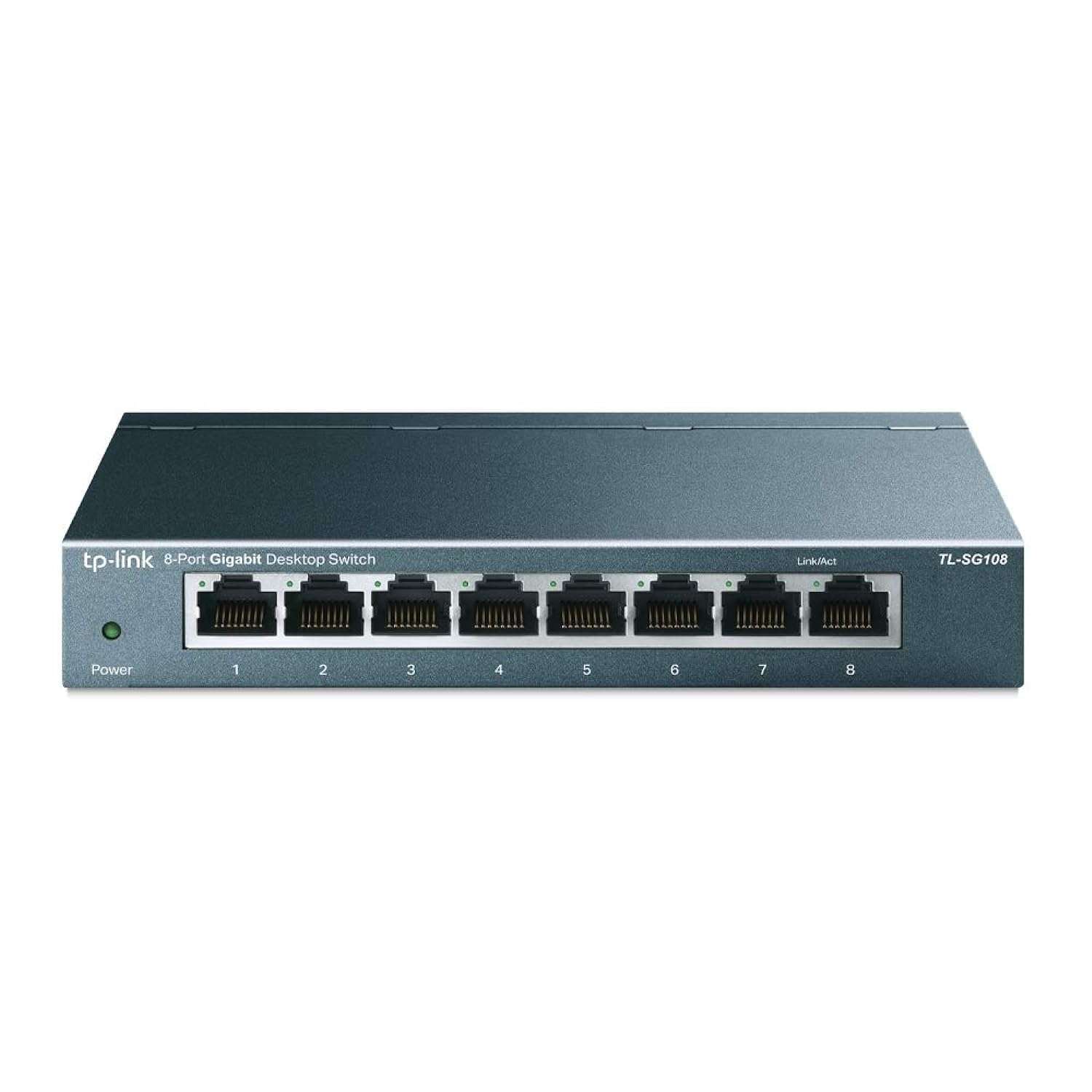 TP-Link 8 Port Gigabit Ethernet Network Switch - Ethernet Splitter | Plug & Play | Fanless | Sturdy Metal w/ Shielded Ports | Traffic Optimization | Unmanaged | Lifetime Protection (TL-SG108) - Image 1