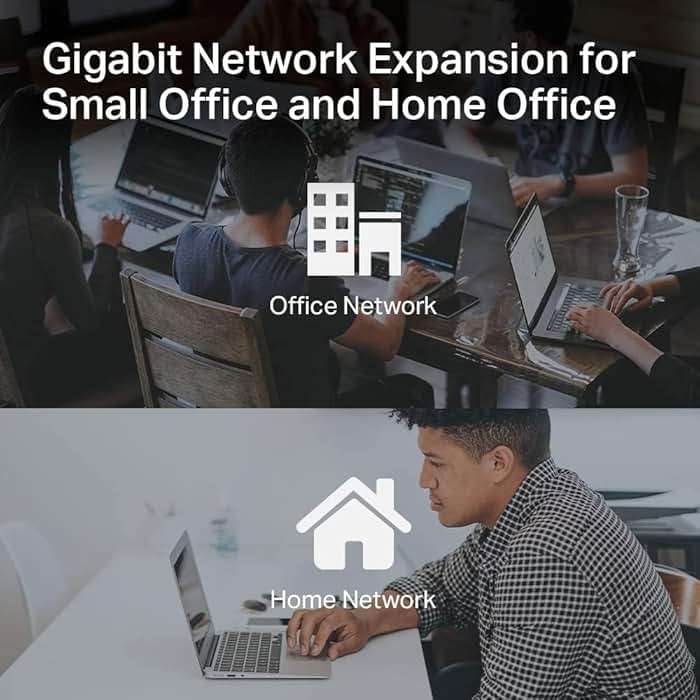 TP-Link 8 Port Gigabit Ethernet Network Switch - Ethernet Splitter | Plug & Play | Fanless | Sturdy Metal w/ Shielded Ports | Traffic Optimization | Unmanaged | Lifetime Protection (TL-SG108) - Image 8