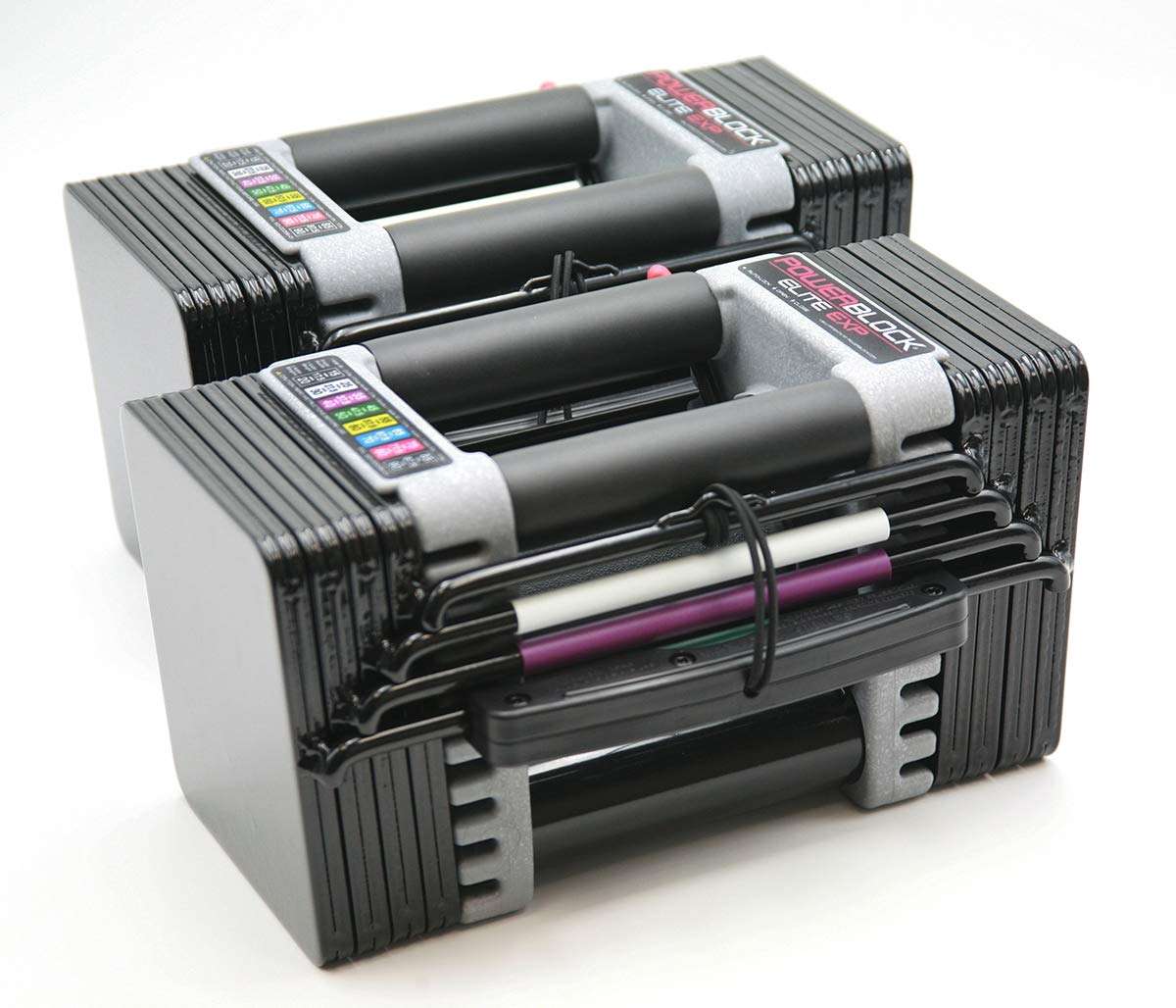 PowerBlock Elite EXP Adjustable Dumbbells, Sold in Pairs, Stage 1, 5-50 lb. Dumbbells, Durable Steel Build, Innovative Workout Equipment, All-in-One Dumbbells, Expandable with Expansion Kits - Image 1