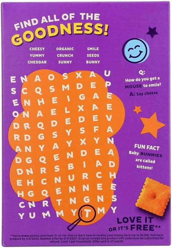 Annie's Organic Cheddar Squares, Baked Cracker Snacks, 7.5 oz - Image 3