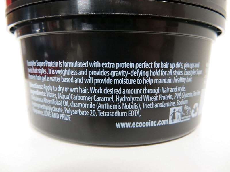 ECOCO Eco Style Gel Regular Super Protein Provides Gravity Defying Hold & Long Lasting Shine, Helps Maintain Healthy Hair, Perfect for Pin Ups & Twist for All Hair Types, Clean Scent, 8 Oz - Image 3
