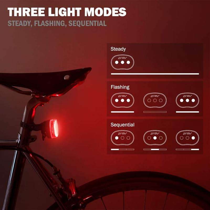 BV Bike Lights, Super Bright with 5 LED Bike Headlight & 3 LED Rear, Bike Lights for Night Riding with Quick-Release, Waterproof Bicycle Light Set, Bike Accessories, Bicycle Accessories, Flashlight - Image 5