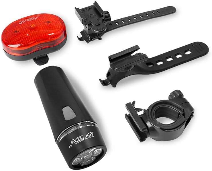 BV Bike Lights, Super Bright with 5 LED Bike Headlight & 3 LED Rear, Bike Lights for Night Riding with Quick-Release, Waterproof Bicycle Light Set, Bike Accessories, Bicycle Accessories, Flashlight - Image 8