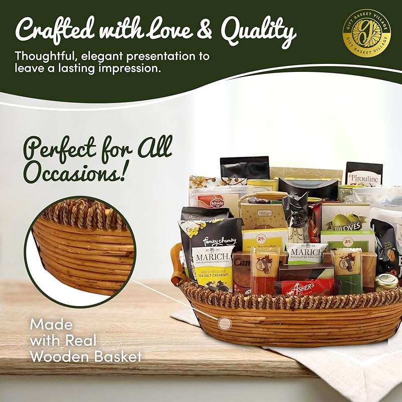 Gift Basket Village - The Best of the Best Gourmet Gift Baskets - Food Gift Basket Loaded with Crackers, Wafers & Spreads - Food Gift Baskets for Any Occasion - Made in USA - Ideal Gourmet Gift Basket - Image 4